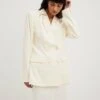 NA-KD Zweireihiger - Manteau Court - White 2 NA-KD Zweireihiger - Manteau Court - White -Next Soldes f214fb9008cf4808857f6fdc68142263