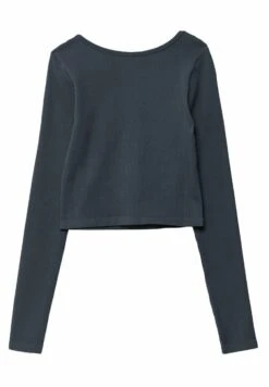 Stradivarius Seamless With Low-Cut Back - T-Shirt À Manches Longues - Dark Grey -Next Soldes f24c21e0a3514497a12ee0c86c98338b