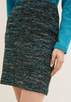 Tom Tailor Jupe Crayon - Green Teal Blue Boucle -Next Soldes f49fc83fbef94141ae57887c9609d917