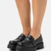 Monki Mocassins - Black Dark -Next Soldes f606a11ab49f4f8ca1a24eb8f79a57a6