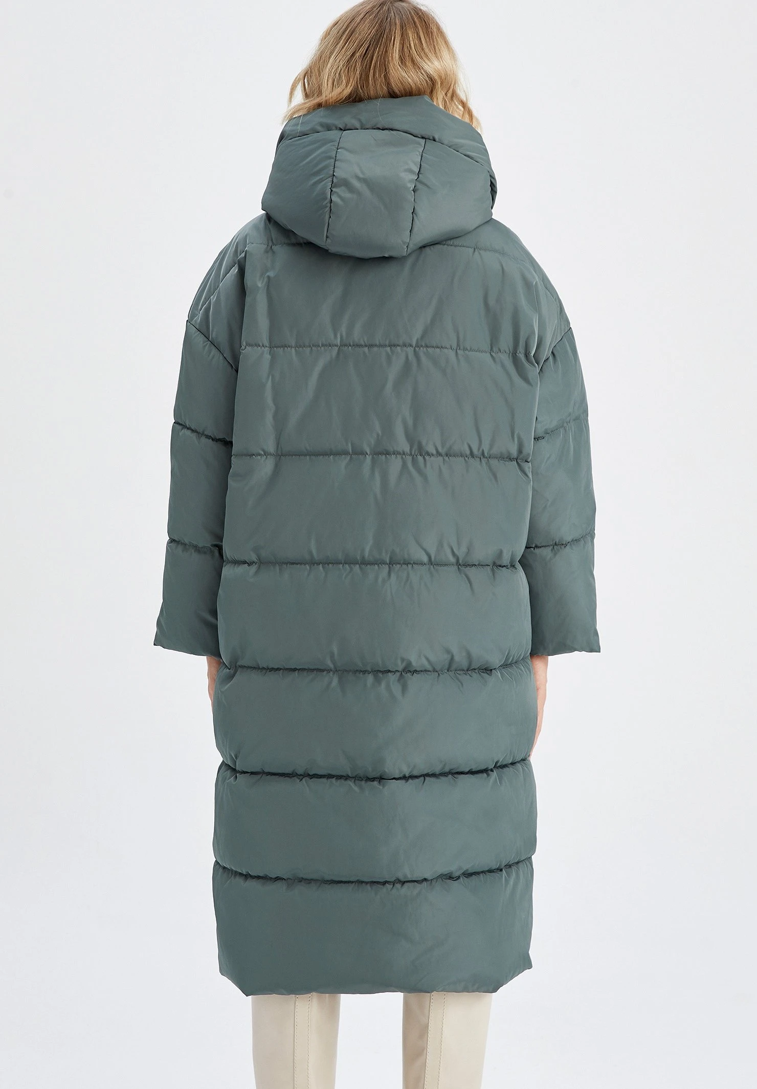 DeFacto Relax Fit - Manteau D'Hiver - Green 5 DeFacto Relax Fit - Manteau D'Hiver - Green – Image 3