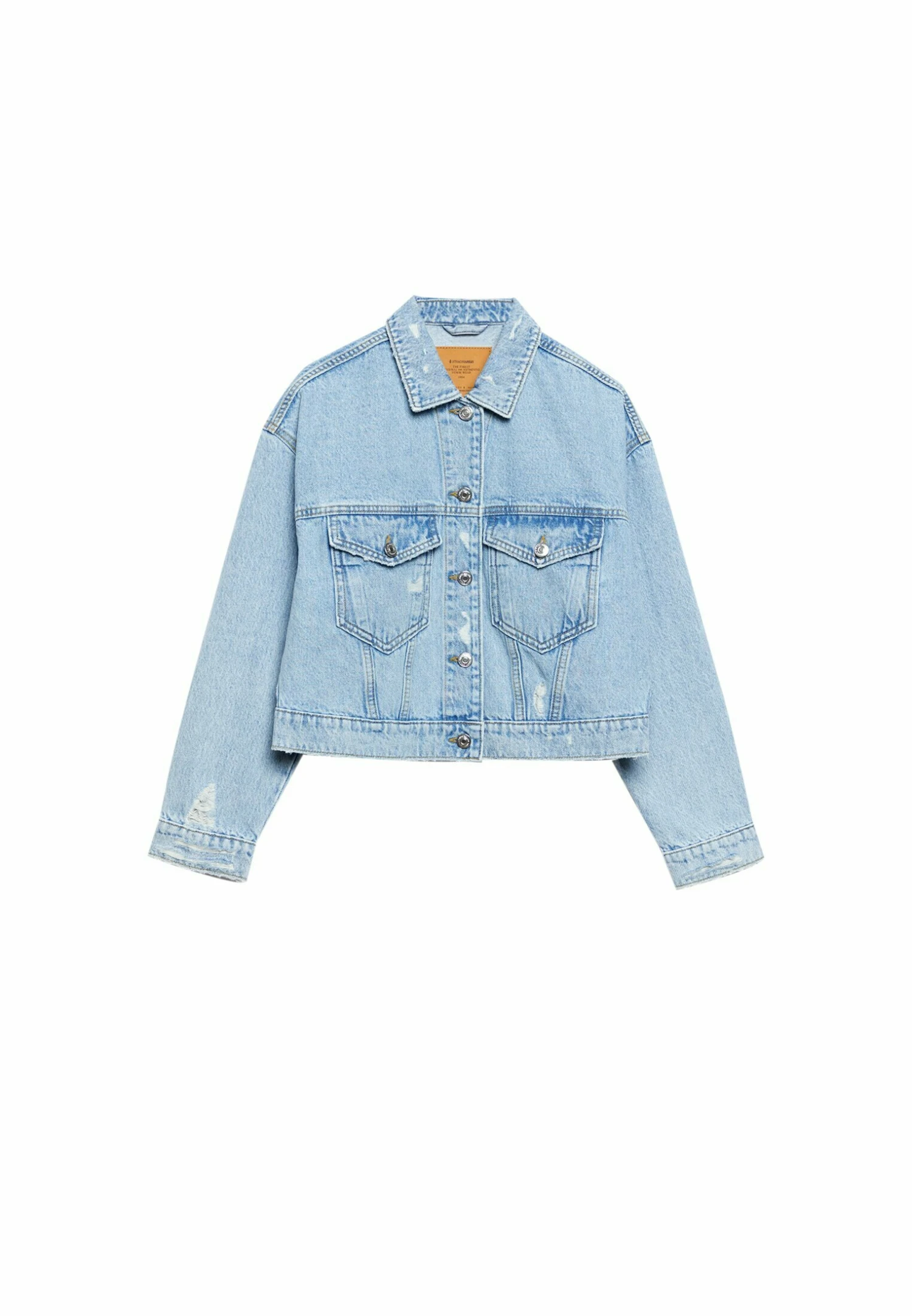 Stradivarius Ropped - Veste En Jean - Light Blue 7 Stradivarius Ropped - Veste En Jean - Light Blue – Image 5
