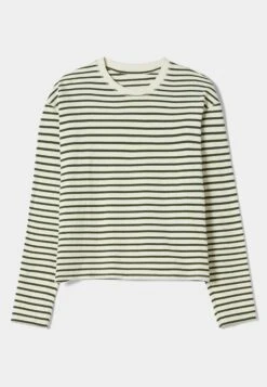 BERSHKA Boxy Fit - T-Shirt À Manches Longues - Green -Next Soldes f846e83eafcb4182867c329b033fef92