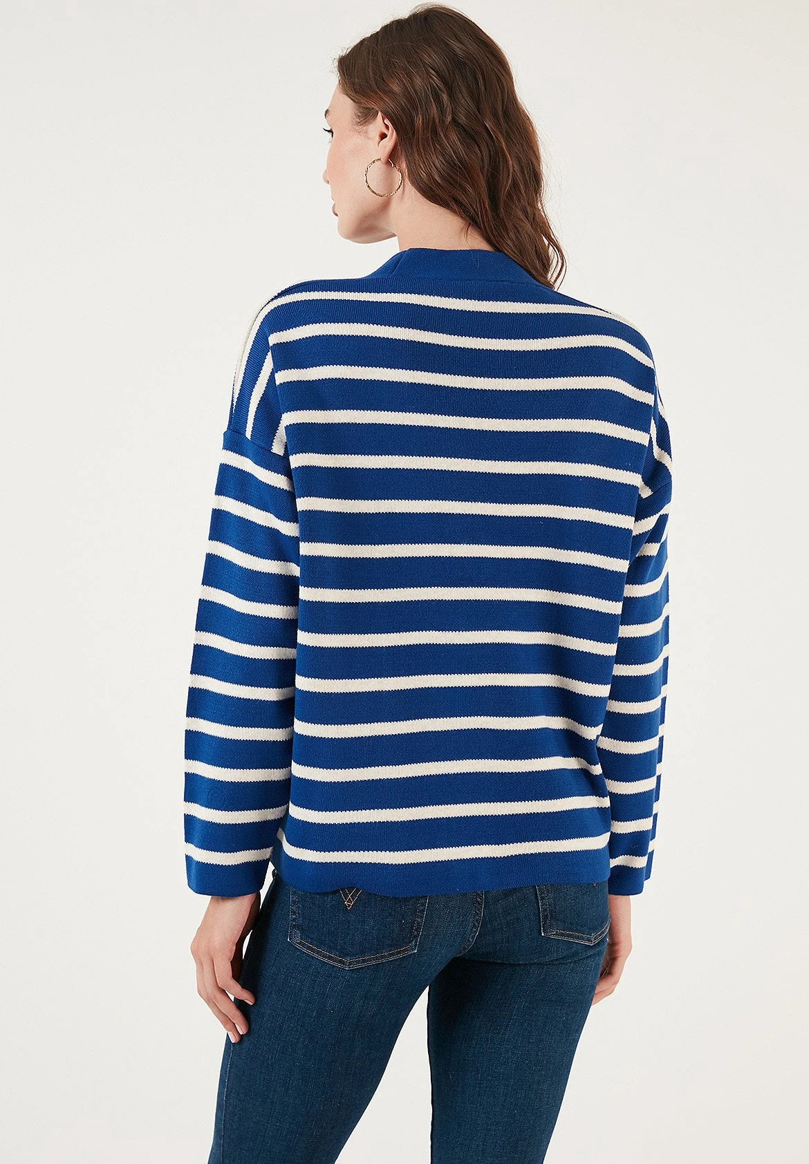 LELA Gilet - Royal Blue/Cream 5 LELA Gilet - Royal Blue/Cream – Image 3