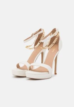 Aldo Scarlettchain - Sandales À Plateforme - White -Next Soldes f99c9403bbcf45ca9f25b0b0b7b25cc0