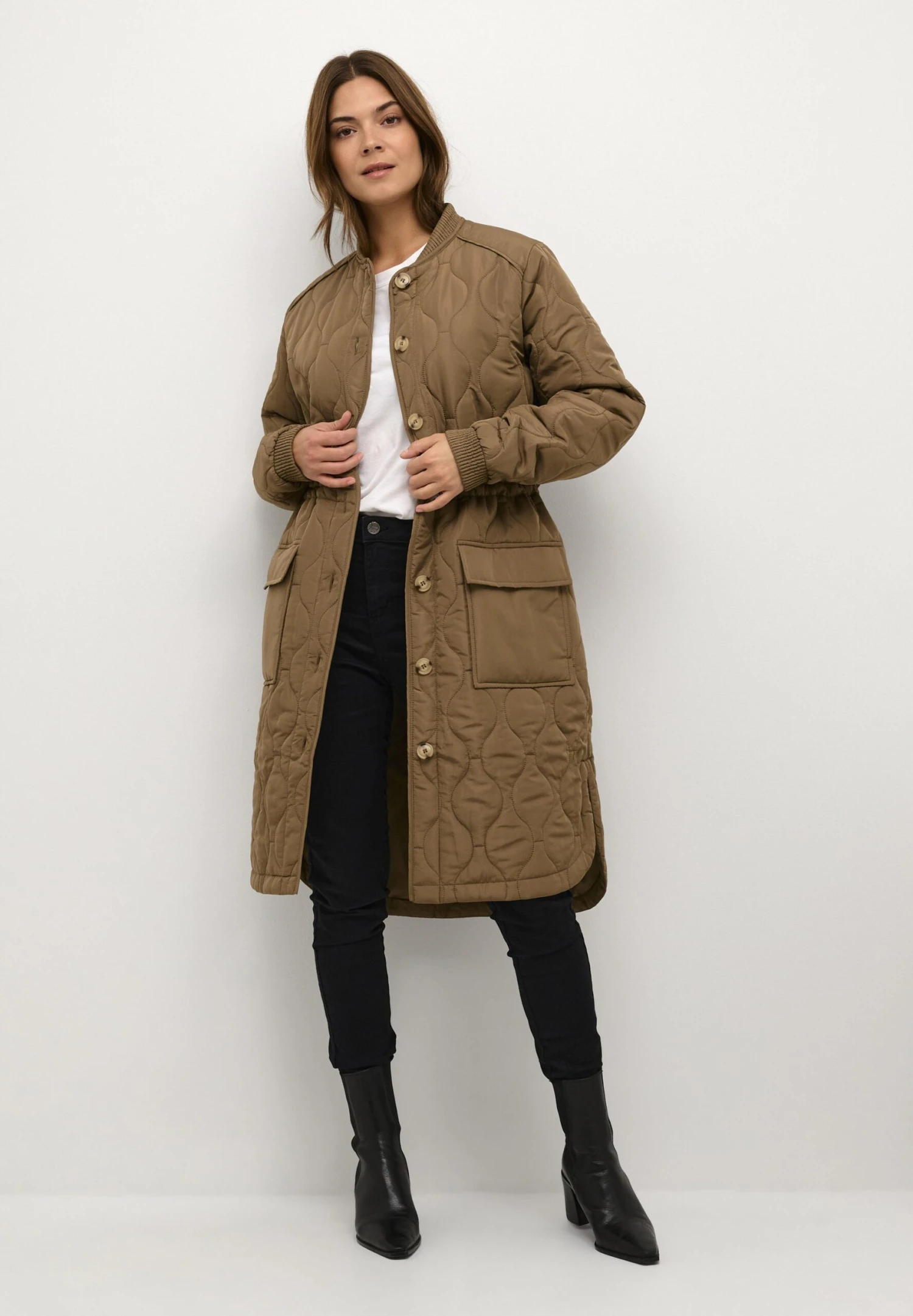 Kaffe Manteau D'Hiver - Shitake 4 Kaffe Manteau D'Hiver - Shitake – Image 2