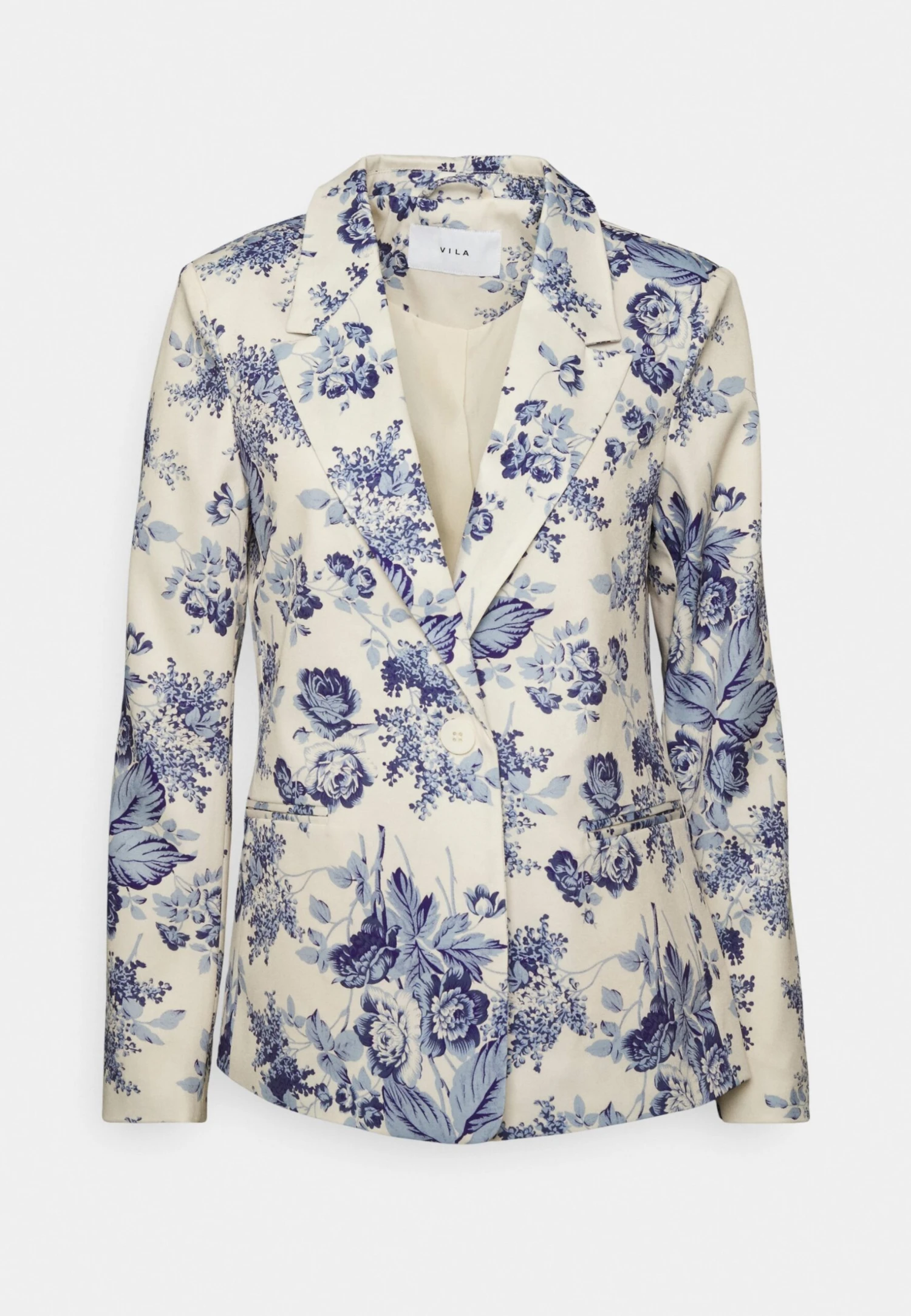 Vila Viporcelina - Blazer - Birch/Blue 8 Vila Viporcelina - Blazer - Birch/Blue – Image 6
