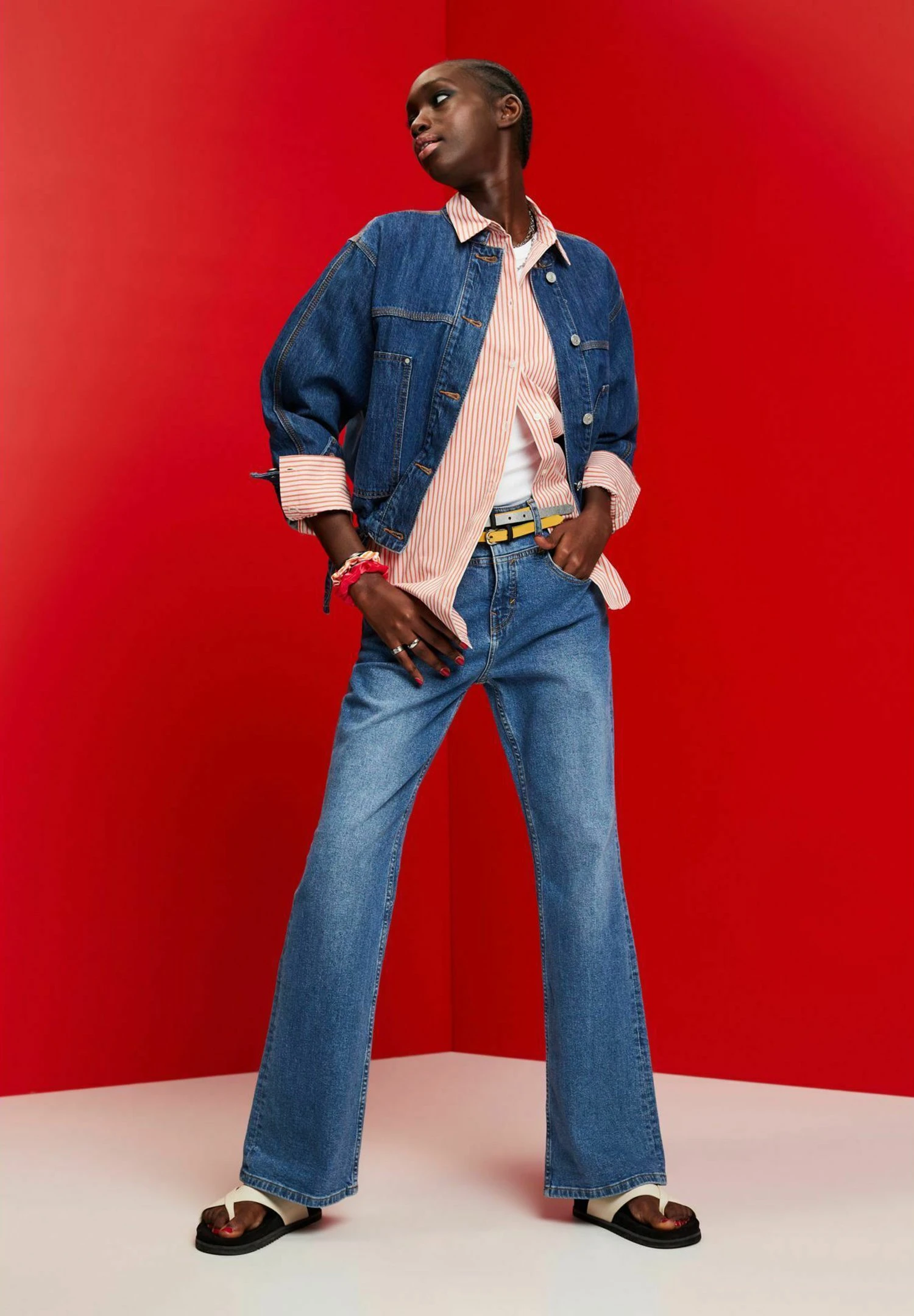 ESPRIT Veste En Jean - Blue Dark Washed 5 ESPRIT Veste En Jean - Blue Dark Washed – Image 3