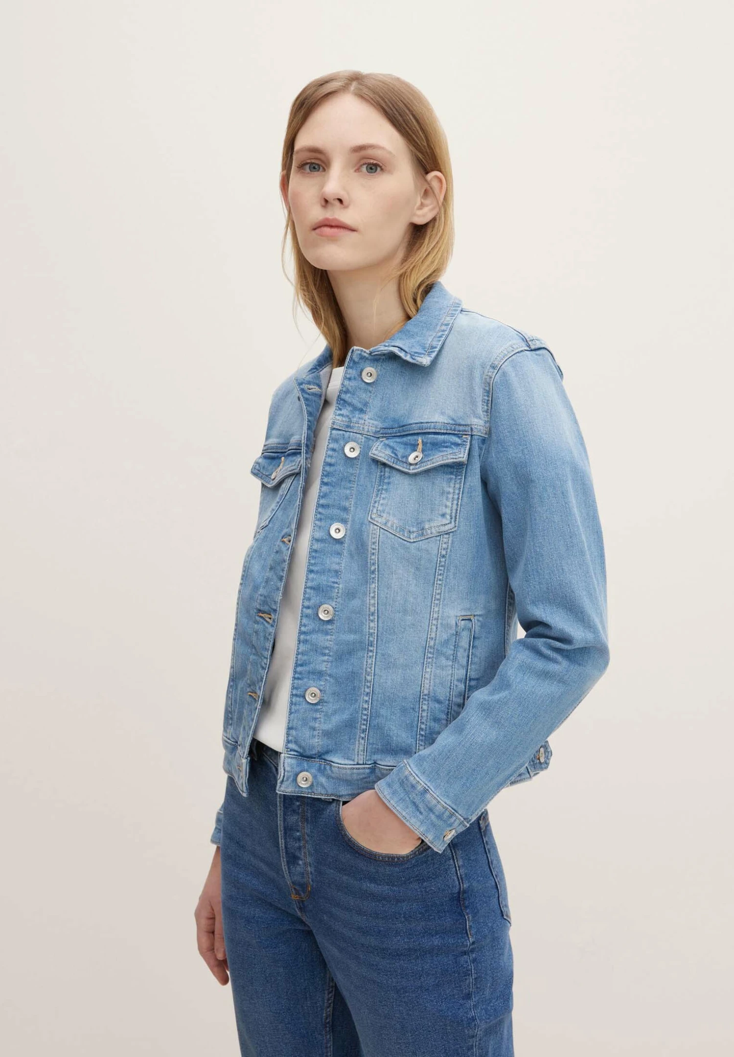 Tom Tailor Authentic Jacket - Veste En Jean - Light Stone Blue Denim 3 Tom Tailor Authentic Jacket - Veste En Jean - Light Stone Blue Denim