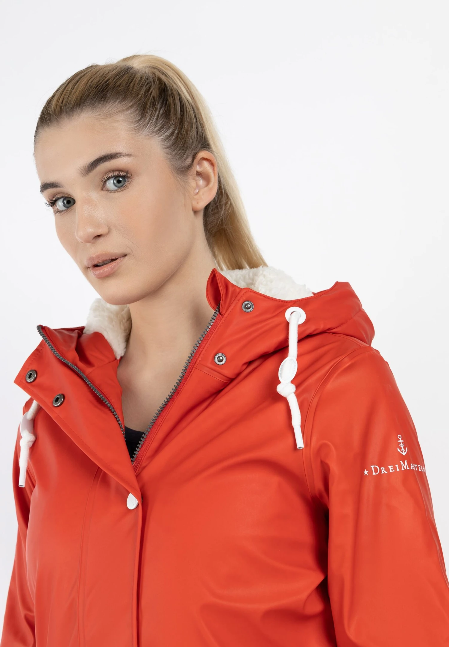 Dreimaster Regenjacke Mit Webpelzfutter In Teddyoptik Drymaster - Blouson - Rot 6 Dreimaster Regenjacke Mit Webpelzfutter In Teddyoptik Drymaster - Blouson - Rot – Image 4