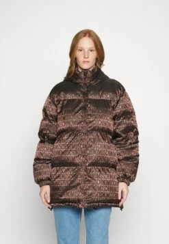 MOSCHINO Logo Puffer Jacket - Veste D'Hiver - Brown