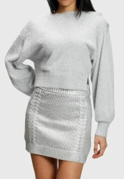 ESPRIT Flauschiger Metallic - Pullover - Silver