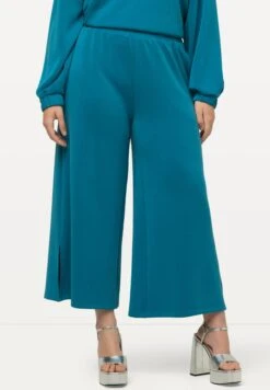 Ulla Popken Weites Bein Elastikbund Mix - Pantalon Classique - Kräftiges Petrol