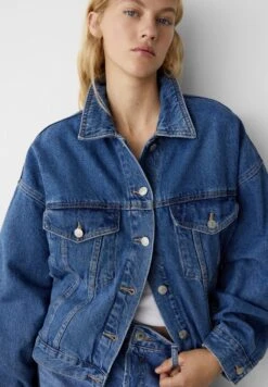 PULL & BEAR With Drop Shoulder Design - Veste En Jean - Royal Blue -Next Soldes fe64cca528c74ff3954c9ee2afe208d5